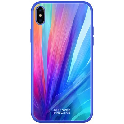 Защитный чехол NILLKIN Tempered Plaid Синий для Apple iPhone Xs - фото 1 - id-p98369524