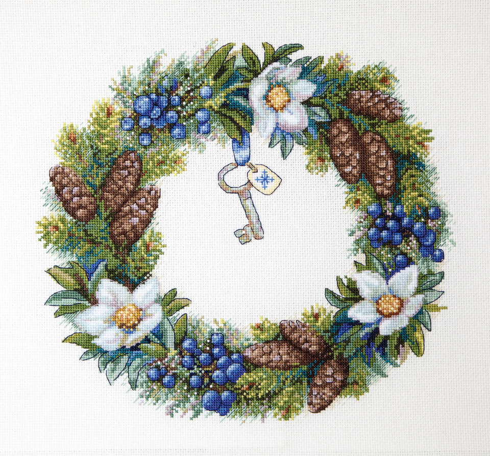 Набор для вышивания крестом "Winter Wreath"/ "Зимний Венок"