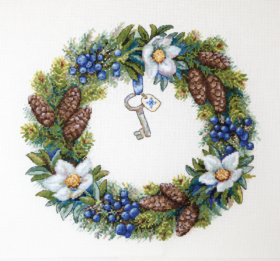 Набор для вышивания крестом "Winter Wreath"/ "Зимний Венок" - фото 1 - id-p98373890