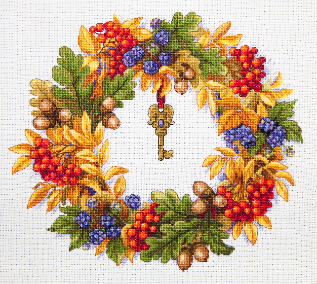 Набор для вышивания крестом "Autumn Wreath"/ "Осенний Венок"