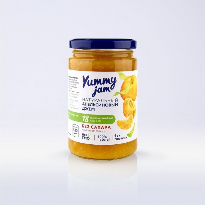 Апельсиновый джем Yummy jam с имбирем без сахара, 350 гр - фото 1 - id-p98377334