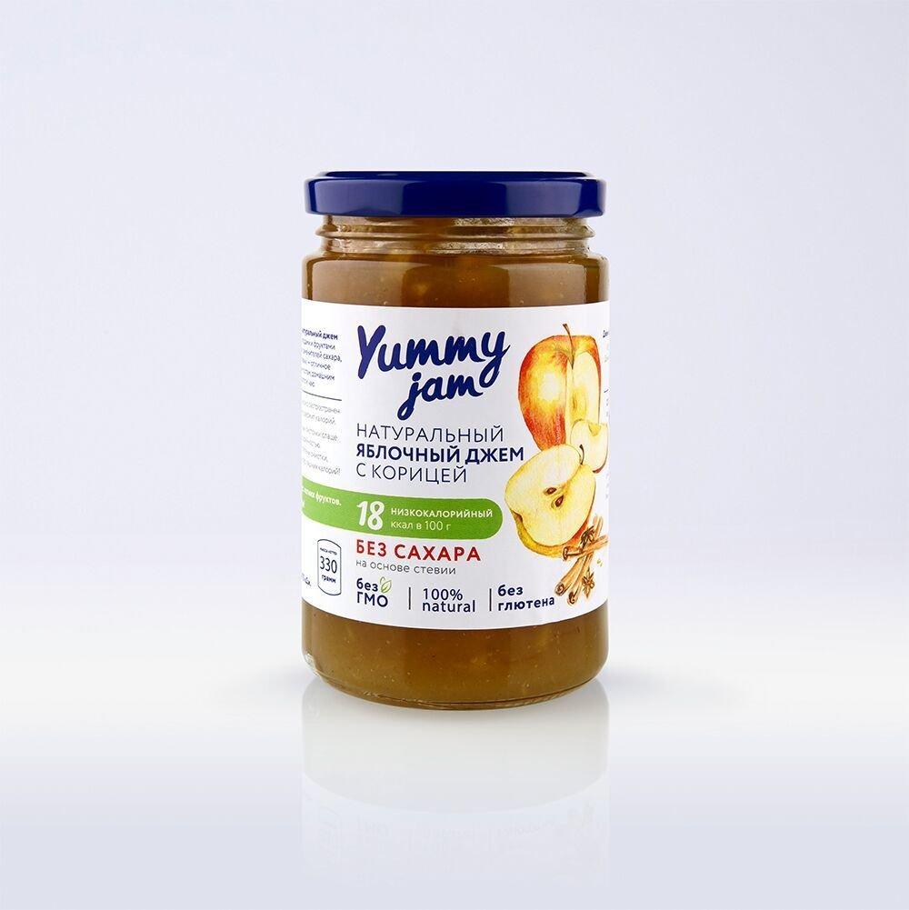 Яблочный джем с корицей Yummy jam без сахара, 350 гр - фото 1 - id-p98379655