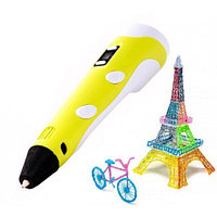 3Д ручка 3D Pen-2 c LCD дисплеем Желтый