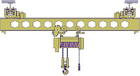 Кран мостовой (кран-балка) электрический подвесной собственного производства