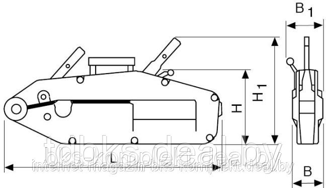 МТМ монтажно-тяговый механизм, лебедка ручная монтажная BKS (1,6т х 20м) - фото 4 - id-p4939588