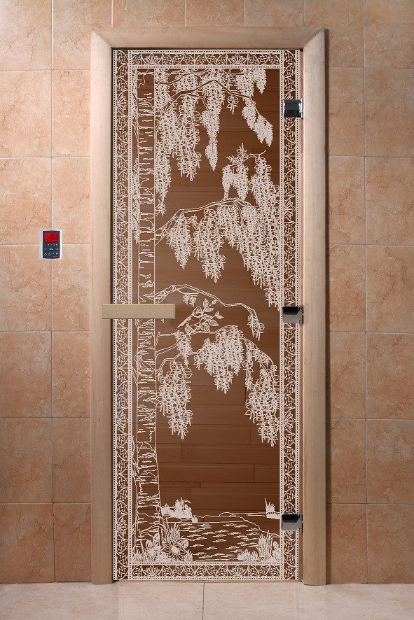 Двери DoorWood с рис «Березка» (бронза) - фото 1 - id-p98458975