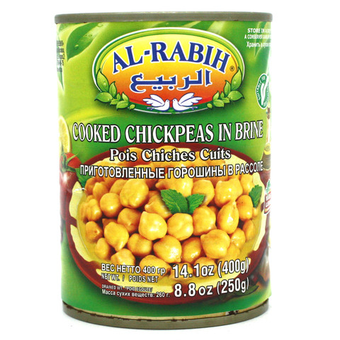 Нут Al-Rabih консервированный, 400 гр. (Ливан)
