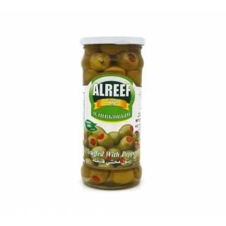 Оливки зеленые с перцем Al Reef, 360 гр. (Сирия) - фото 1 - id-p98479190