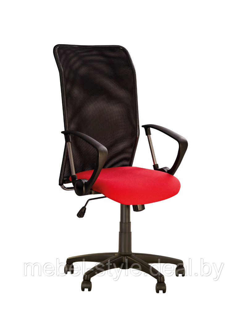 Кресло ИНТЕР пластик для работы персонала в офисе и дома, стул INTER GTP PL 6$ в ткани сетка