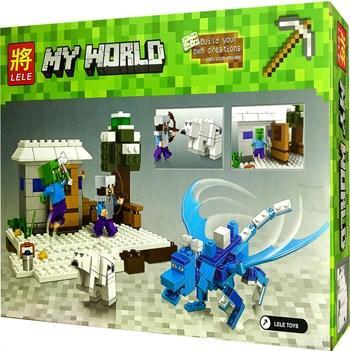 Конструктор Lele My World 33225 Северный голубой дракон (аналог Lego Minecraft) 291 деталь, фото 2