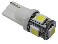 Диод 24v T10 5SMD б/ц белый