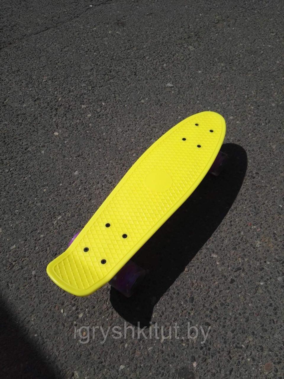 Пенни борд скейтборд Delanit со светящимися колесами арт.8302 - фото 2 - id-p98377093
