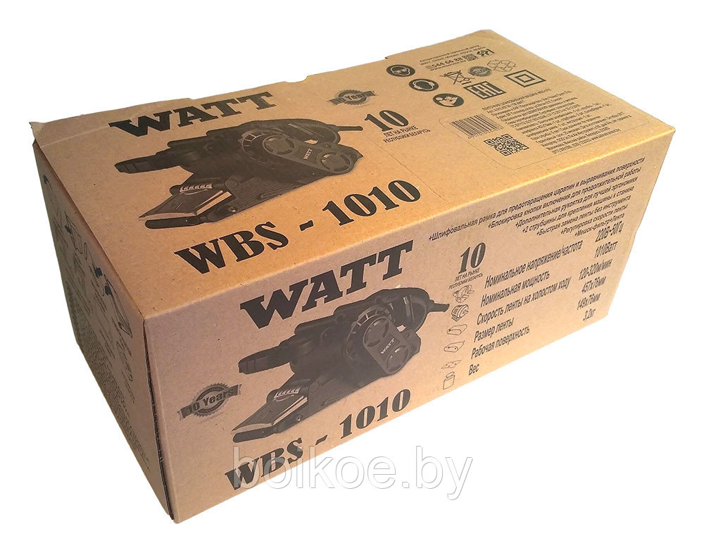 Ленточная шлифмашина WATT WBS-1010 (1010 Вт, лента 76х457 мм.) - фото 2 - id-p98585434