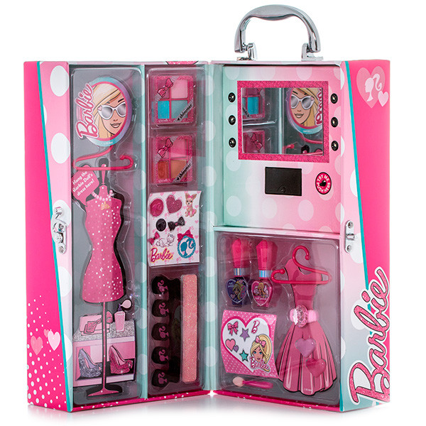 Markwins 9601051 Barbie Набор детской декоративной косметики в чемодане с подсветкой - фото 1 - id-p98604053