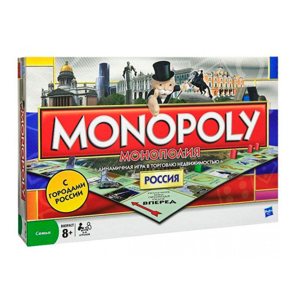 Monopoly B7512 Настольная игра Монополия Россия (новая уникальная версия) - фото 1 - id-p98604215