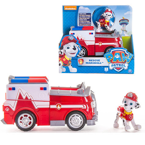 Paw Patrol 16601-Mar Щенячий патруль Машинка спасателя и щенок (Маршал), фото 2