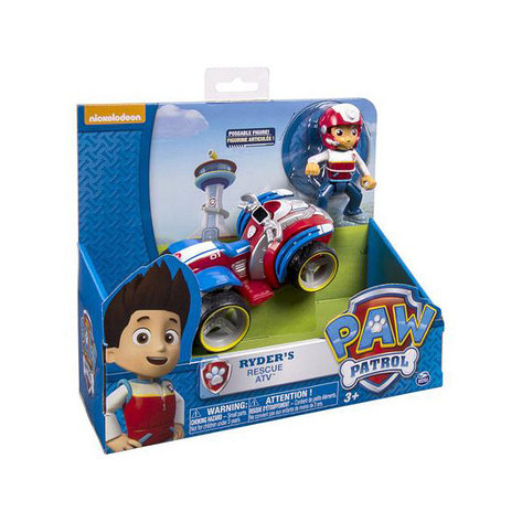 Paw Patrol 16601-Ryd Щенячий патруль Машинка спасателя и щенок (Райдер), фото 2