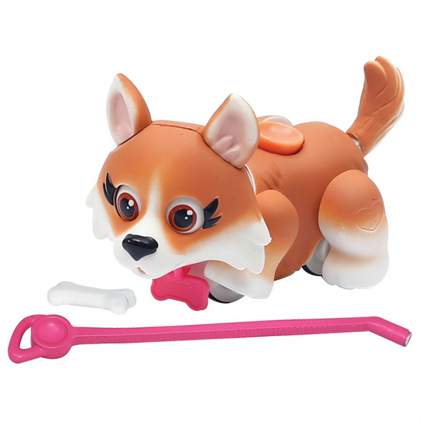 Pet Club Parade PTD00131 Пет Клаб Парад Фигурка собачки в комплекте с косточкой и поводком, ассорт.