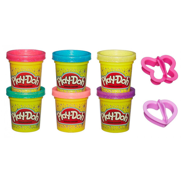 Play-Doh A5417 Набор из 6 баночек Блестящая коллекция - фото 1 - id-p98604512