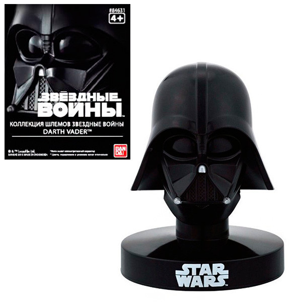 Star Wars Bandai 84631 Звездные Войны Шлем на подставке Дарт Вейдер 6,5 см