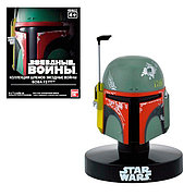 Star Wars Bandai 84632 Звездные Войны Шлем на подставке Боба Фетт 6,5 см