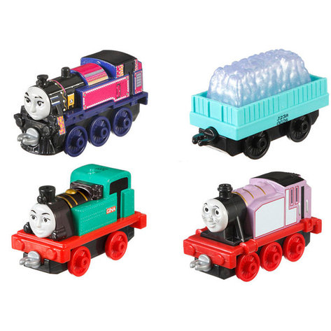 Thomas & Friends DWM32 Томас и друзья Набор из трех новых персонажей-паровозиков с вагончиком, фото 2