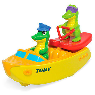 TOMY BathToys T72358 Томи Игрушки для ванны Крокодил на водных лыжах, фото 2
