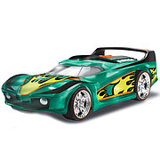 Hot Wheels HW90532 Машинка Хот вилс на батарейках свет+звук электромеханическая, зеленая 25 см
