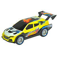 Hot Wheels HW90552 Машинка Хот вилс на батарейках свет+звук электромеханическая, желтая 14 см