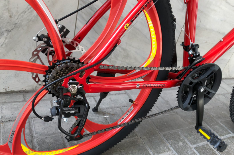 Велосипед на литых дисках Ferrari красный - фото 3 - id-p98274911