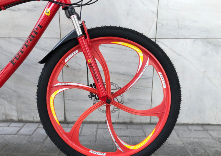 Велосипед на литых дисках Ferrari красный - фото 2 - id-p98274911