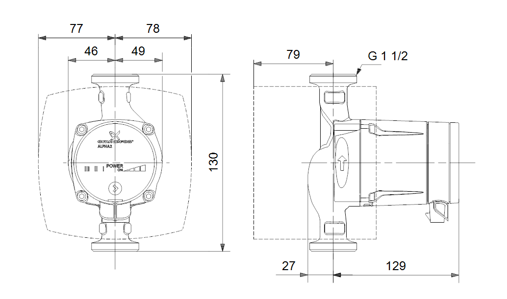 Циркуляционный насос Grundfos Alpha2L 25-60 130 - фото 3 - id-p69143535