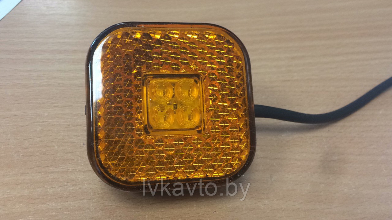 Указатель габарита Квадрат Желтый Led  60*60мм