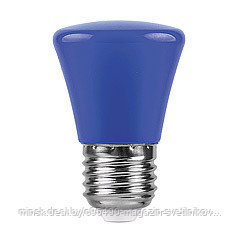 Лампа светодиодная декоративная : 1W 230V E27 синий, LB-372