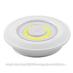 Светодиодный светильник-кнопка (3шт в блистере+пульт) 1LED 3W (3*AAA в комплект не входят) : 90*22мм, белый,