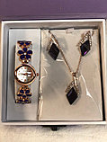Подарочный набор (часы+ бижутерия) цвет фиолетовый, фото 3