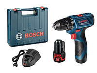 Дрель-шуруповерт аккумуляторная BOSCH GSR 120-LI в чемодане 06019F7001 Дрель-шуруповерт аккумуляторная BOSCH GSR 120-LI в чемодане