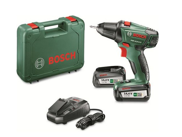 Дрель-шуруповерт аккумуляторная BOSCH PSR 14,4 LI-2 NANO в чемодане - фото 1 - id-p98632407