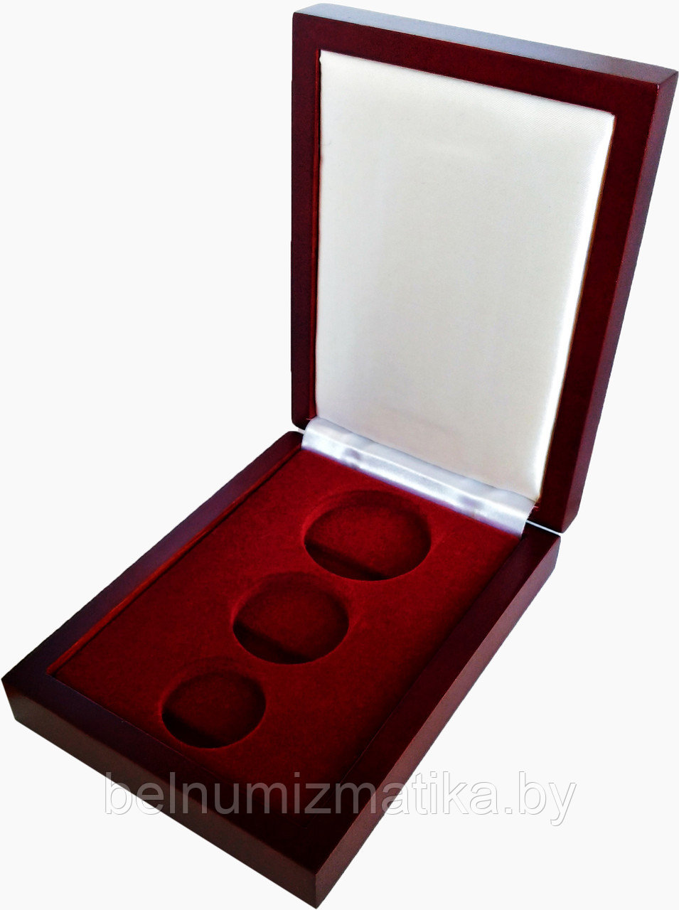 Футляр для комплекта монет с капсулами Ø 45.00 mm, 37.00 mm, 30.50 mm деревянный