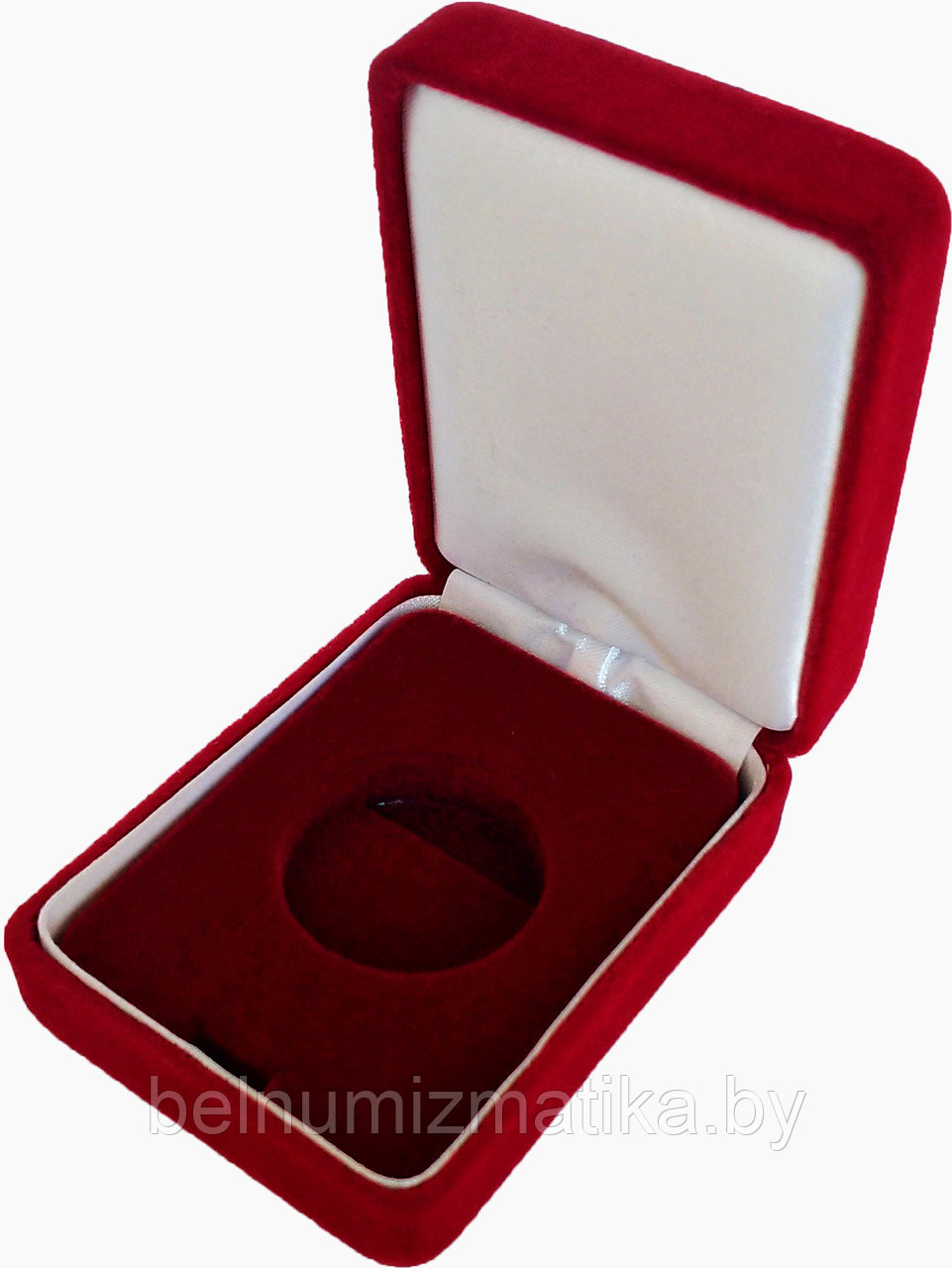 Футляр для монеты Ø 30.00 мм бархатный красный