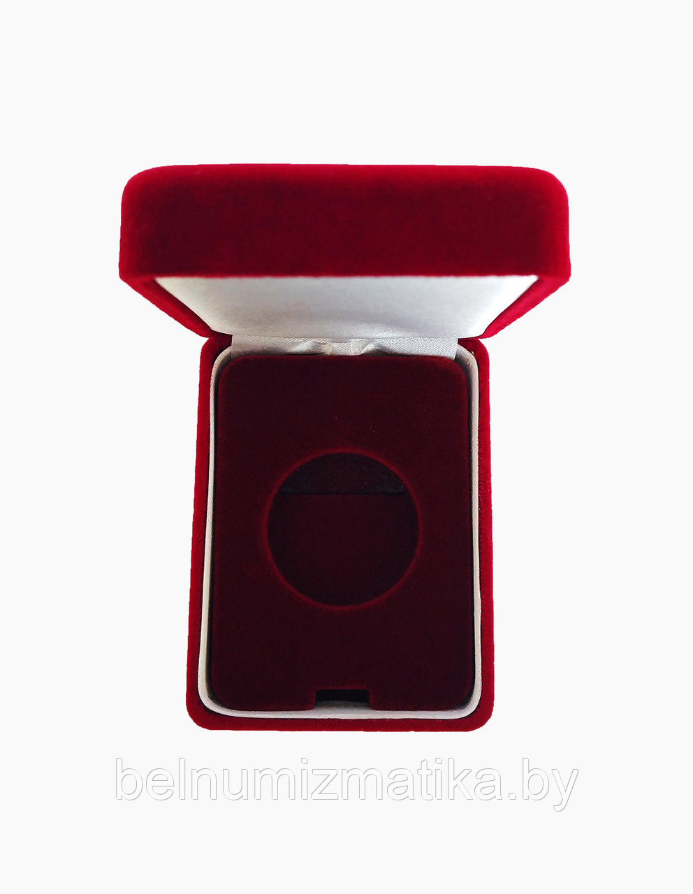 Футляр для монеты Ø 30.00 мм бархатный красный - фото 2 - id-p98654669