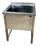 Стол-Мойка с 1-ой сварной моечной ванной СМ-700-НС, фото 2