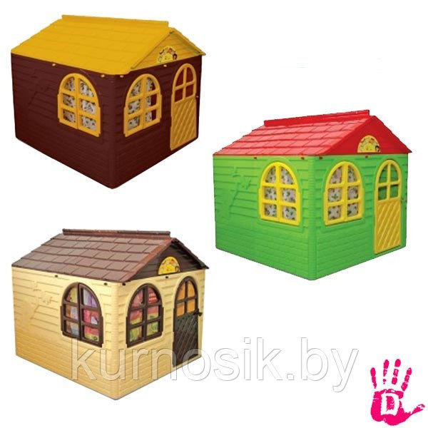 Игровой домик детский пластиковый №2 Doloni (Долони) 129-129-120 см (арт.025500/2) - фото 1 - id-p98682079
