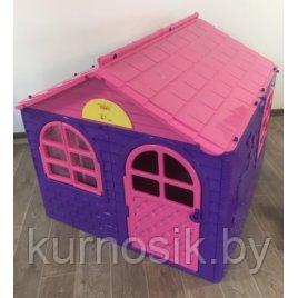 Игровой домик детский пластиковый №2 Doloni (Долони) 129-129-120 см (арт.025500/1) фиолетовый, фото 1