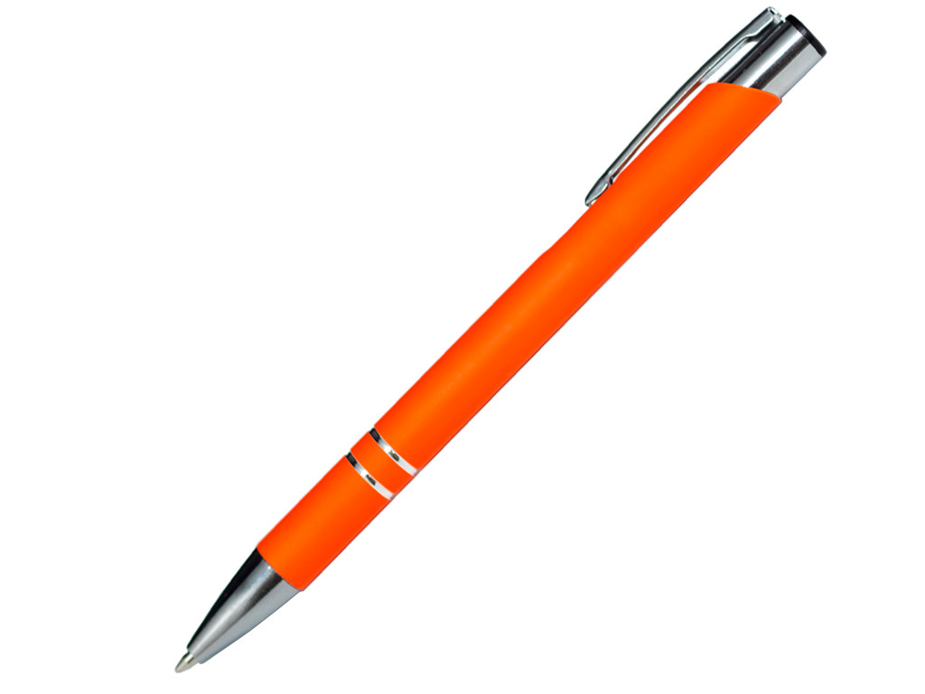 Ручка шариковая, COSMO Soft Touch, металл, оранжевый