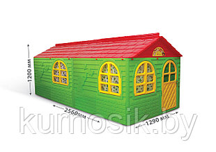 Игровой домик детский пластиковый №3 Doloni (Долони) 1,29 х 2,56 х 1,2 м. (арт.025500/23)
