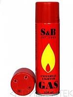 Газ для заправки зажигалок, горелок S&B, 100мл.
