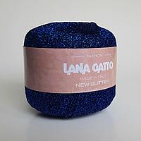 Пряжа Lana Gatto New Glitter (51% полиэстер, 49% полиамид), 25г/300 м, цвет 8589 blu, фото 1