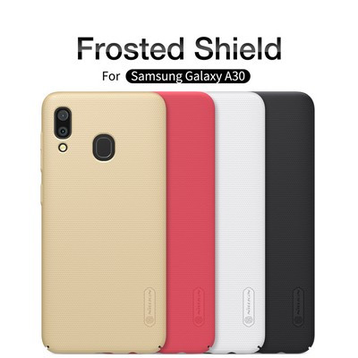 Пластиковый чехол с подставкой Nillkin Super Frosted Shield Красный для Samsung Galaxy A30/ A20 - фото 4 - id-p98706699