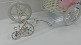 Стильная  брошь Велосипед с кристаллами Swarovski, фото 2